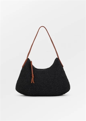 Paper straw ariya bag Sort Becksøndergaard 